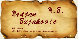 Mrđan Bujaković vizit kartica